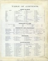 Table of Contents, Stark County 1896